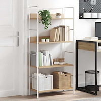 vidaXL Bokhylla 4 hyllor ek 60x27,6x124,5 cm konstruerat trä