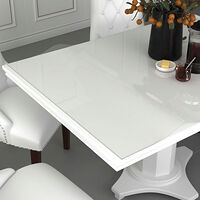 vidaXL Bordsskydd genomskinligt Ø 100x90 cm 2 mm PVC