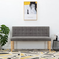 vidaXL Bänk 140 cm grå sammet