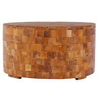 vidaXL Soffbord 60x60x35 cm massivt teakträ