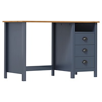 vidaXL Skrivbord Hill med 3 lådor 120x50x74 cm massiv furu