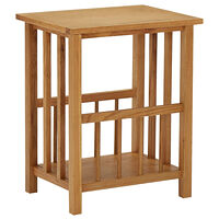 vidaXL Tidningsbord 45x35x55 cm massiv ek