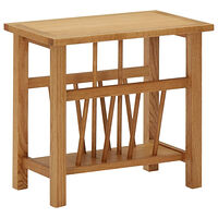 vidaXL Tidningsbord 45x27x42 cm massiv ek