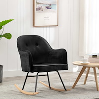vidaXL Gungstol svart sammet