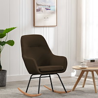 vidaXL Gungstol brun tyg