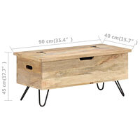 vidaXL Kista 90x40x45 cm massivt mangoträ