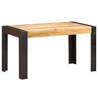 vidaXL Matbord 140x70x76 cm massivt grovt mangoträ