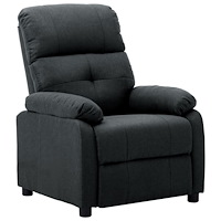 vidaXL Reclinerfåtölj mörkgrå tyg