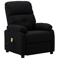 vidaXL Massagefåtölj svart tyg