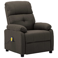 vidaXL Massagefåtölj taupe tyg