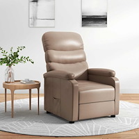vidaXL Reclinerfåtölj cappuccino konstläder
