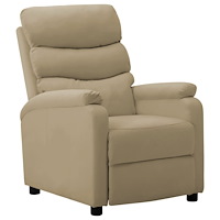 vidaXL Reclinerfåtölj cappuccino konstläder