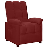vidaXL Reclinerfåtölj vinröd tyg