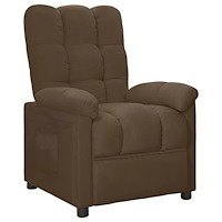 vidaXL Reclinerfåtölj brun tyg