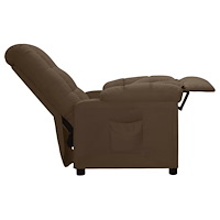 vidaXL Reclinerfåtölj brun tyg