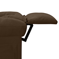 vidaXL Reclinerfåtölj brun tyg
