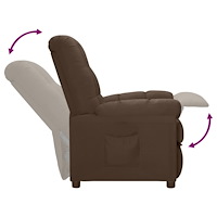 vidaXL Reclinerfåtölj brun tyg