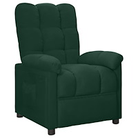 vidaXL Reclinerfåtölj mörkgrön tyg