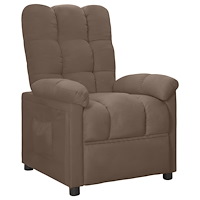 vidaXL Reclinerfåtölj taupe tyg