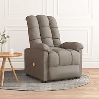 vidaXL Massagefåtölj taupe tyg