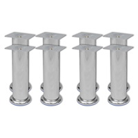 vidaXL Soffben 8 st rund krom 180 mm