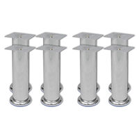 vidaXL Soffben 8 st rund krom 180 mm