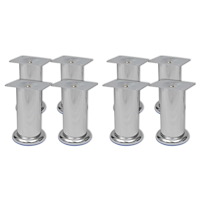 vidaXL Soffben 8 st rund krom 120 mm