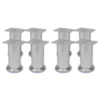 vidaXL Soffben 8 st rund krom 120 mm