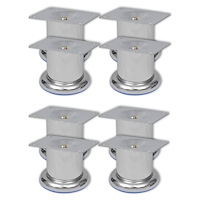 vidaXL Soffben 8 st rund krom 60 mm