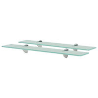 vidaXL Svävande hyllor 2 st glas 60x10 cm 8 mm
