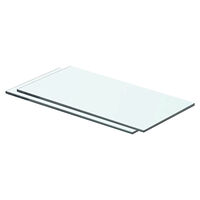 vidaXL Hyllplan 2 st glas genomskinlig 40x15 cm