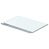 vidaXL Hyllplan 2 st glas genomskinlig 40x20 cm