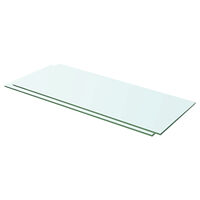 vidaXL Hyllplan 2 st glas genomskinlig 60x20 cm