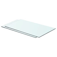 vidaXL Hyllplan 2 st glas genomskinlig 60x30 cm