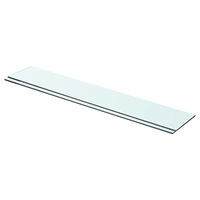 vidaXL Hyllplan 2 st glas genomskinlig 70x12 cm