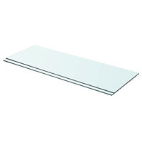 vidaXL Hyllplan 2 st glas genomskinlig 70x25 cm