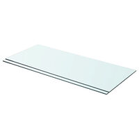 vidaXL Hyllplan 2 st glas genomskinlig 70x30 cm