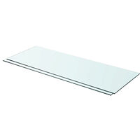 vidaXL Hyllplan 2 st glas genomskinlig 80x30 cm