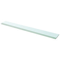 vidaXL Hyllplan 2 st glas genomskinlig 110x12 cm