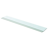vidaXL Hyllplan 2 st glas genomskinlig 110x15 cm