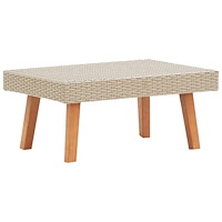 vidaXL Trädgårdsbord konstrotting beige