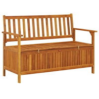 vidaXL Förvaringsbänk 120 cm massivt akaciaträ