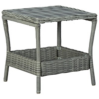 vidaXL Trädgårdsbord ljusgrå 45x45x46,5 cm konstrotting