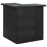 vidaXL Hörnbar svart 100x50x105 cm konstrotting