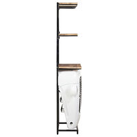 vidaXL Vinhylla traktor vit 49x31x172 cm grovt mangoträ
