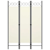 vidaXL Rumsavdelare 3 paneler vit 120x180 cm