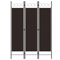 vidaXL Rumsavdelare 3 paneler brun 120x180 cm