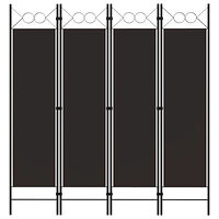 vidaXL Rumsavdelare 4 paneler brun 160x180 cm
