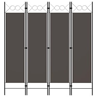 vidaXL Rumsavdelare 4 paneler antracit 160x180 cm