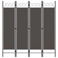 vidaXL Rumsavdelare 4 paneler antracit 160x180 cm